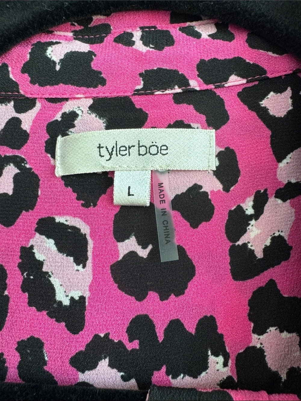 Tyler Boe Pink and Black Leopard Print Dress - Picture 2 of 4